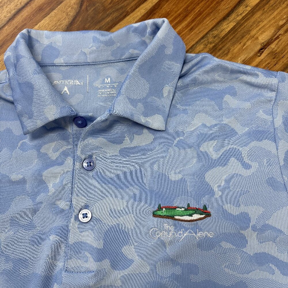 Men's Antigua Golf Shirt - Coeur D'alene Logo - Size M